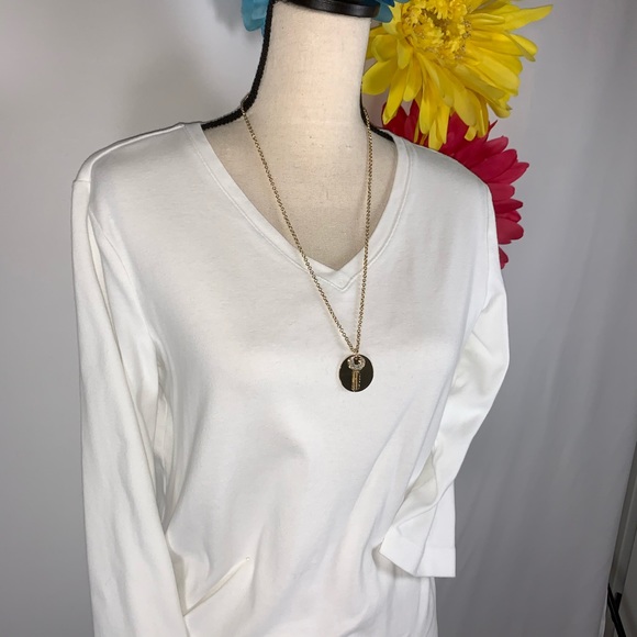 Preswick & Moore Solid White Long Sleeve Tee - Picture 7 of 7